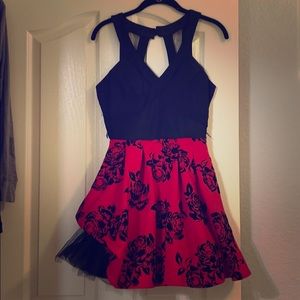 Red and Black Dress